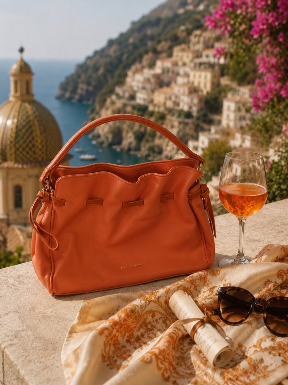 Gorgeous Vegan Leather Badgley Mischka Coral Shoulder Bag NWT - Picture 11 of 11